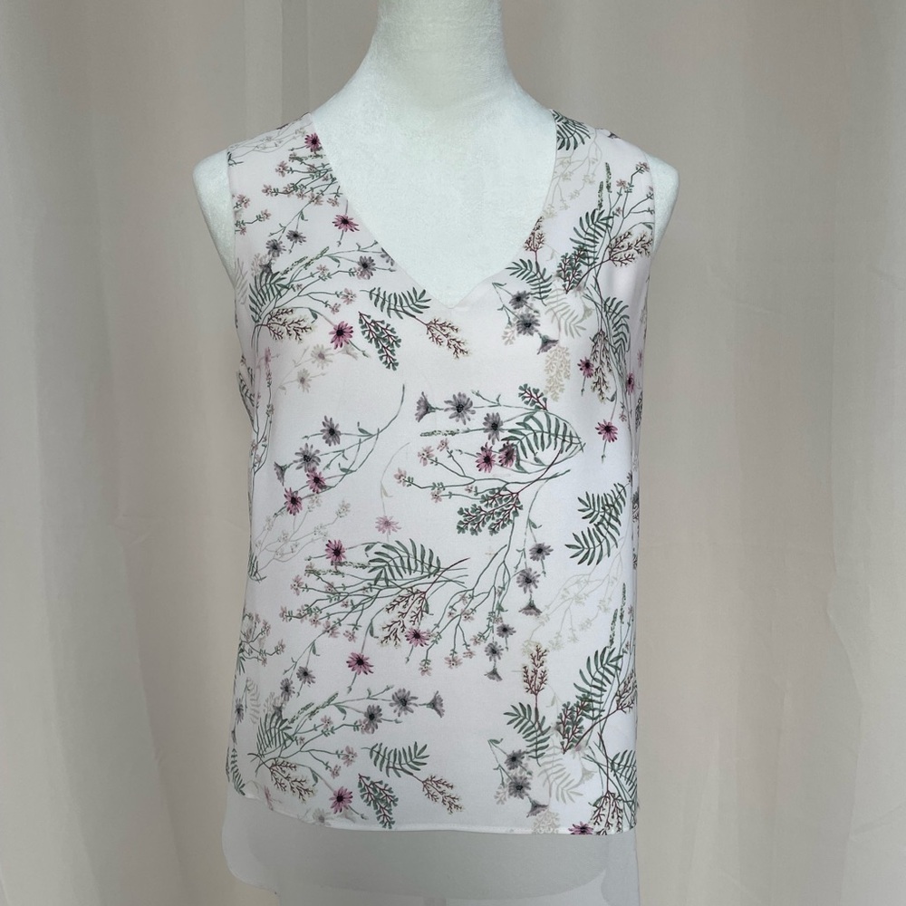 Rose + Olive Floral Sleeveless Blouse